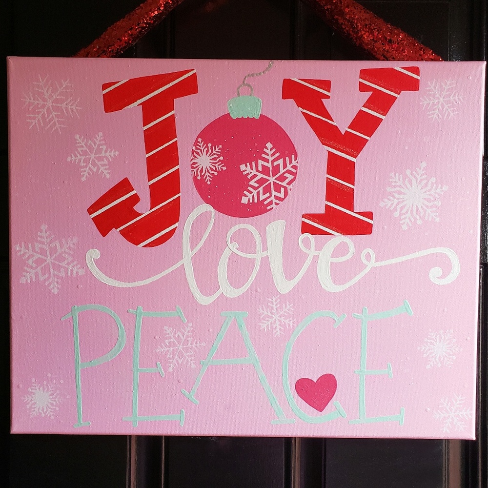 Pink Christmas Sign